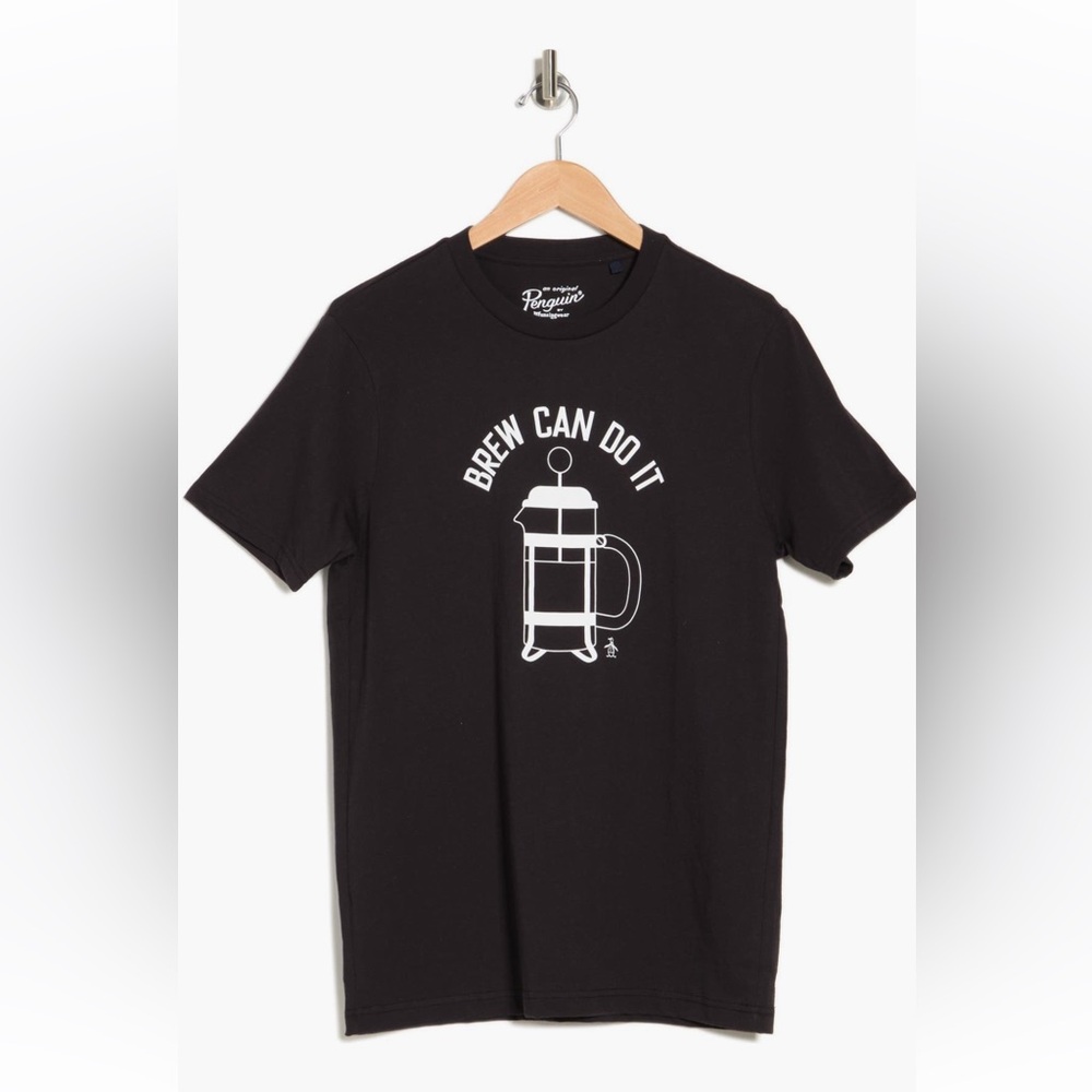 Original Penguin Knit Graphic Short Sleeve T-Shirt | Medium, Black